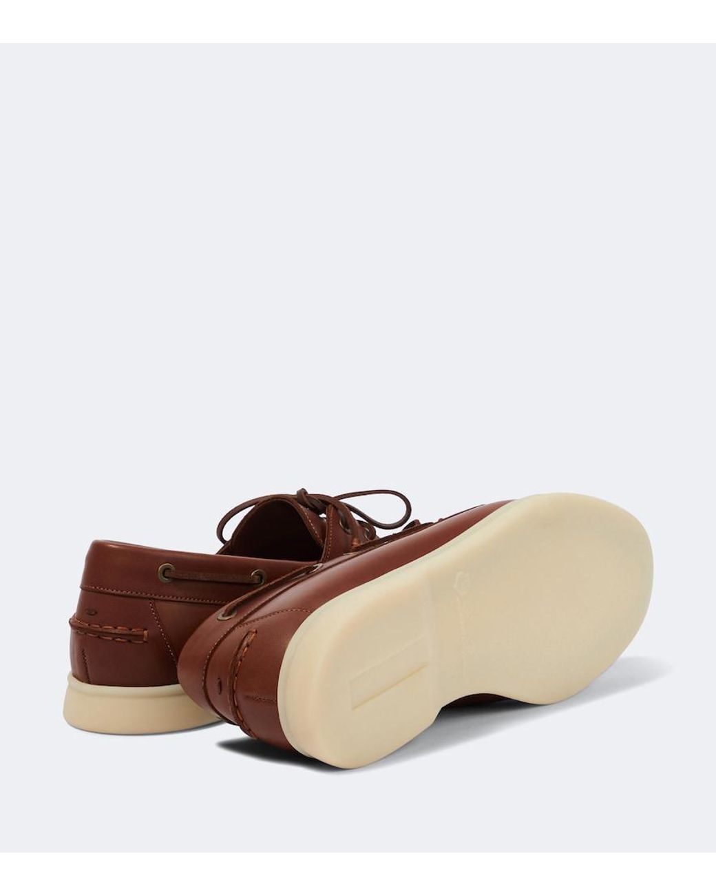 Loro Piana Brown Sea-Sail Walk Leather Loafers for men
