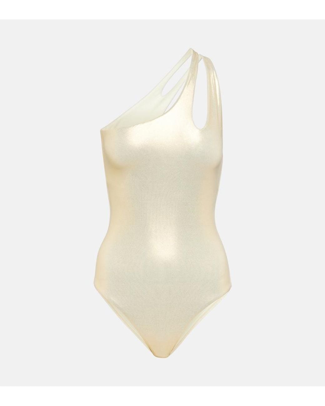 Melissa Odabash White Jamaica Metallic Swimsuit