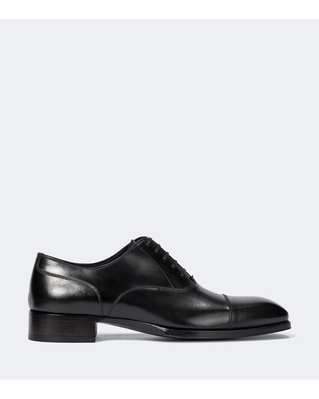 Tom Ford Black Elkan Leather Oxford Shoes for men