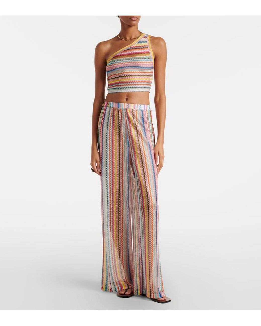 Missoni Multicolor Zigzag Palazzo Pants