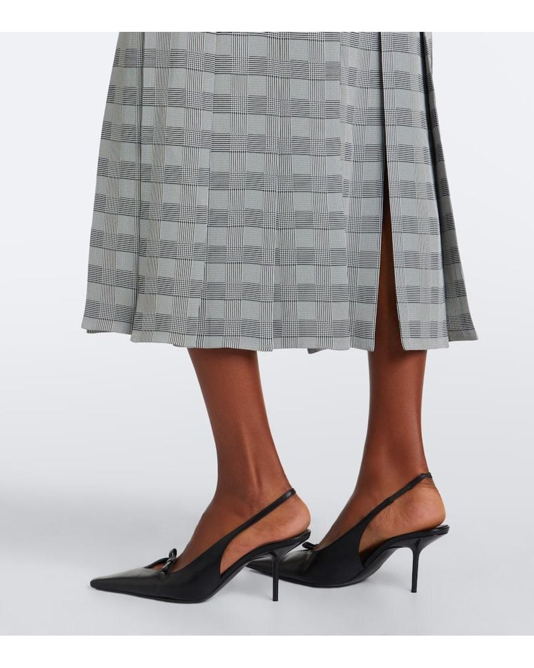 Emilia Wickstead Gray Caliste Checked Shirtdress