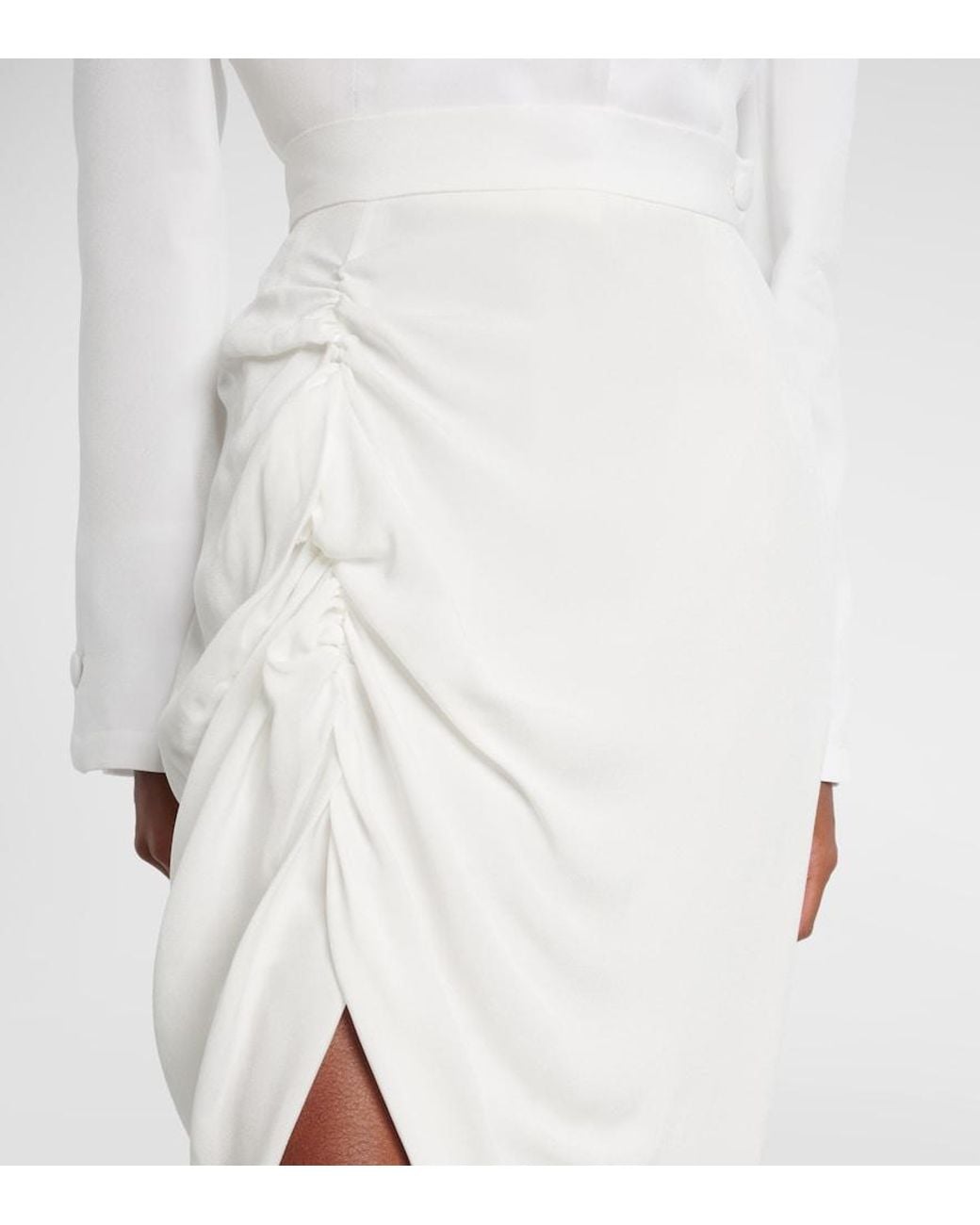 Vivienne Westwood White Draped Maxi Skirt