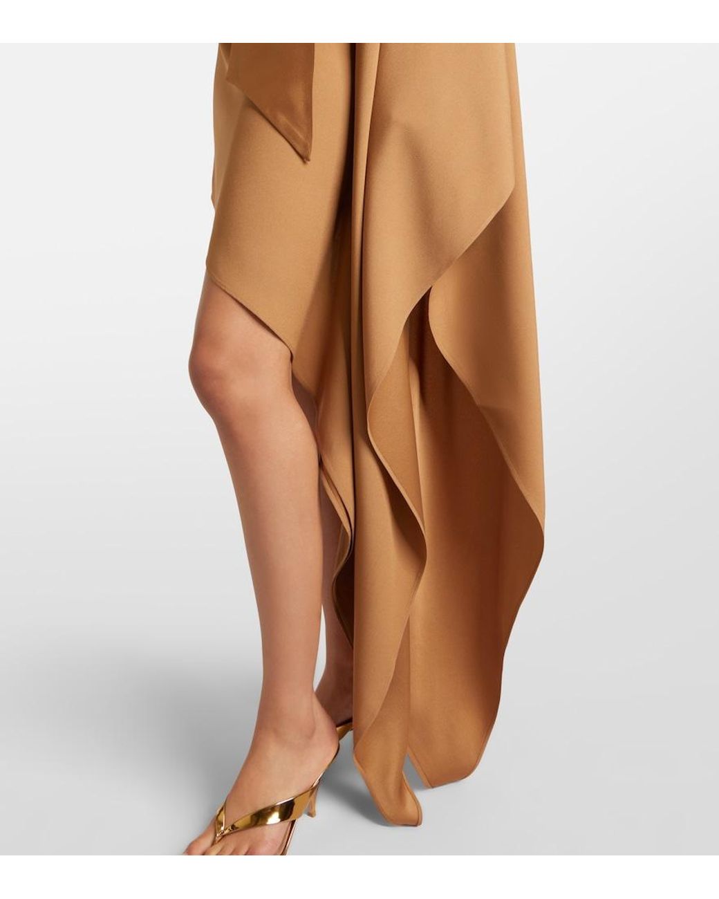 ‎Taller Marmo Natural Atlas Asymmetric Crepe Cady Minidress