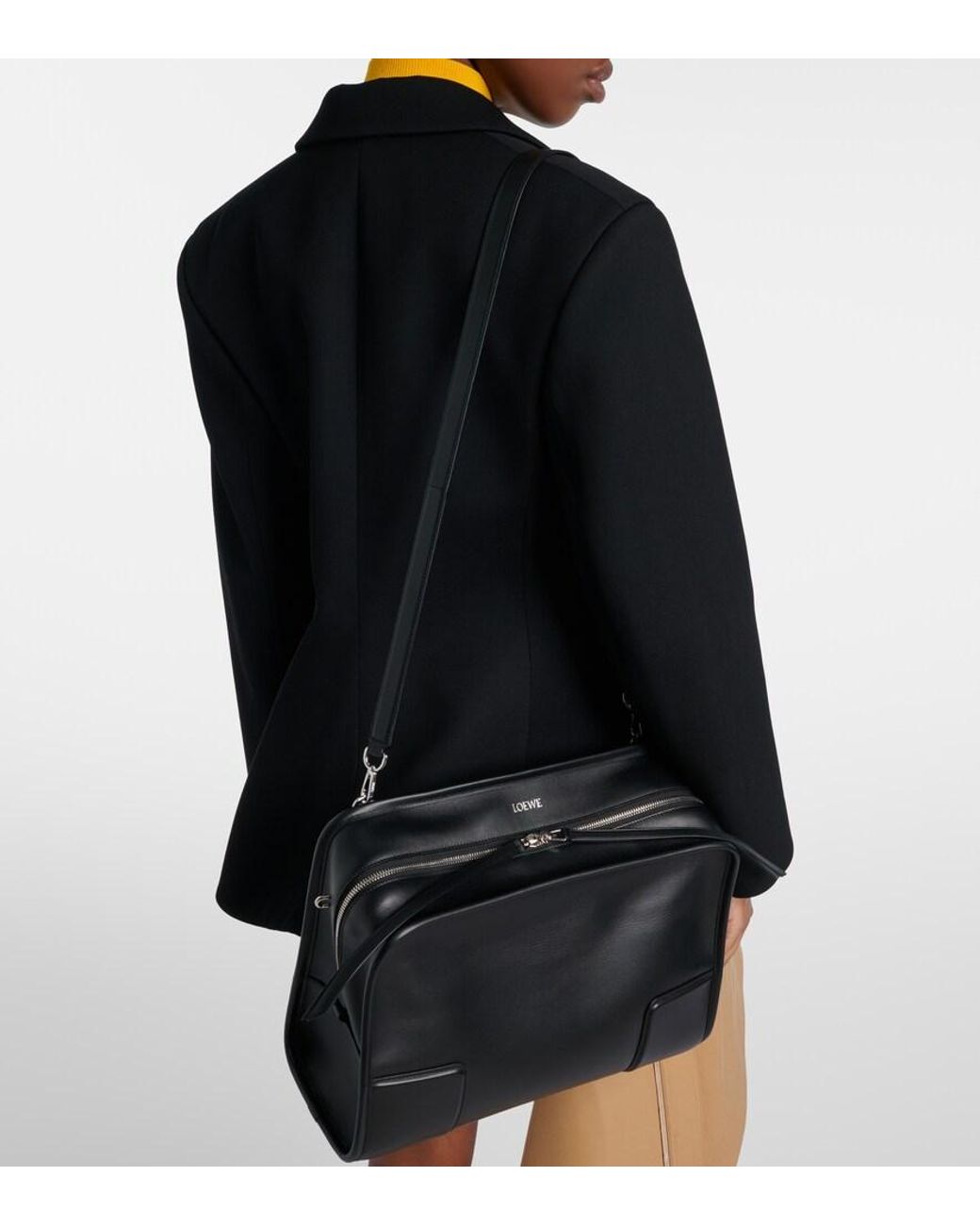 Loewe Black Amazona 180 Large Leather Top-Handle Bag