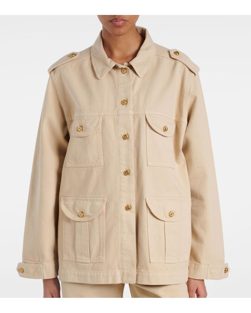 Blazé Milano Natural Sahariana Denim Jacket