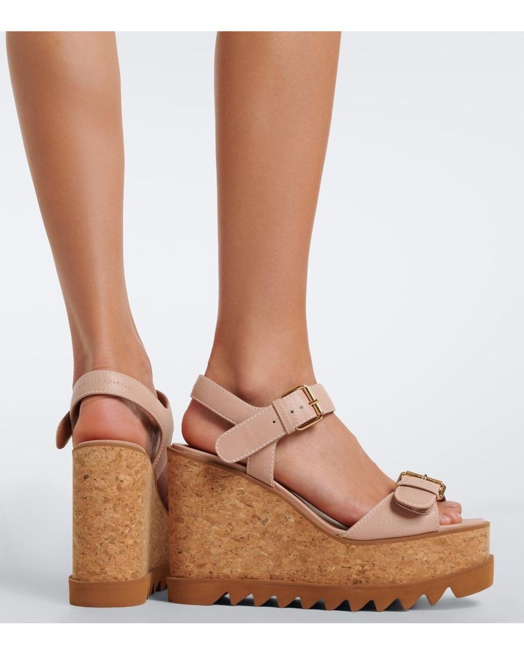 Stella McCartney Brown Sneak-Elyse Platform Sandals