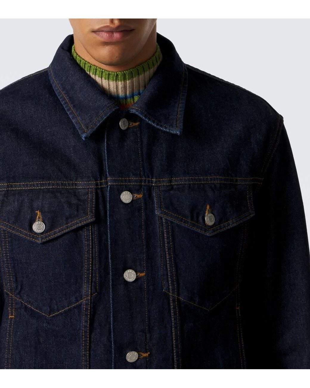 Dries Van Noten Blue Denim Jacket for men