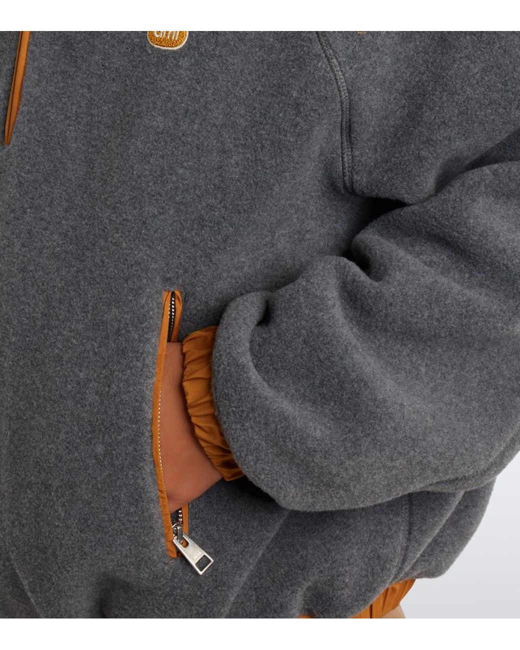 AMI Gray Fleece Sweatshirt