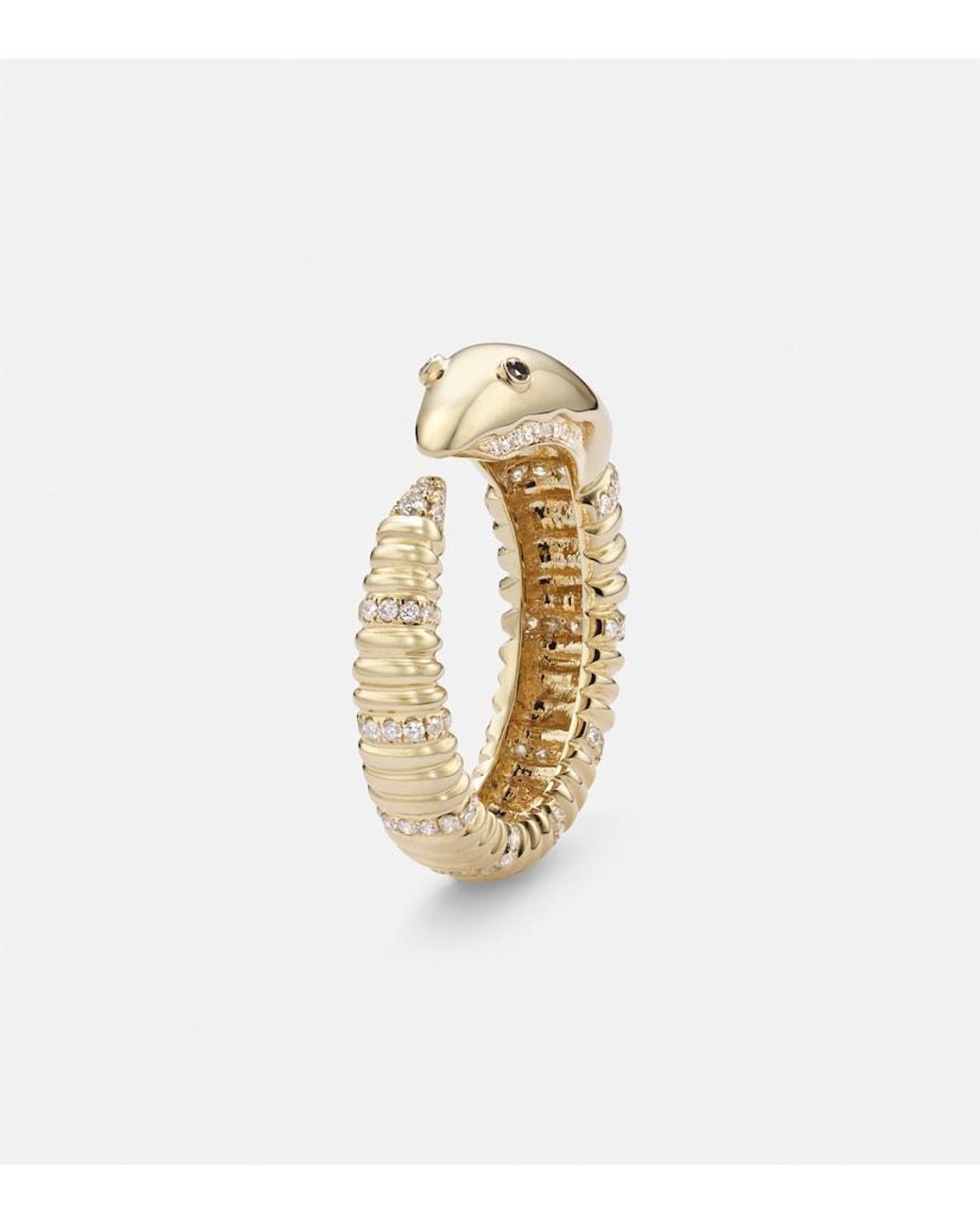 Yvonne Léon White Ecrevisse 9Kt Ring With Diamonds