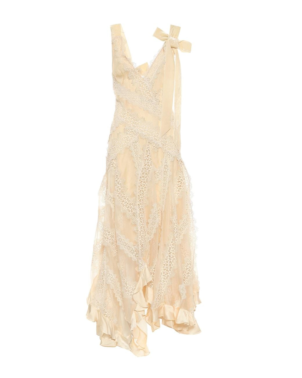 Zimmermann Charm Star Silk Chiffon Dress in White | Lyst