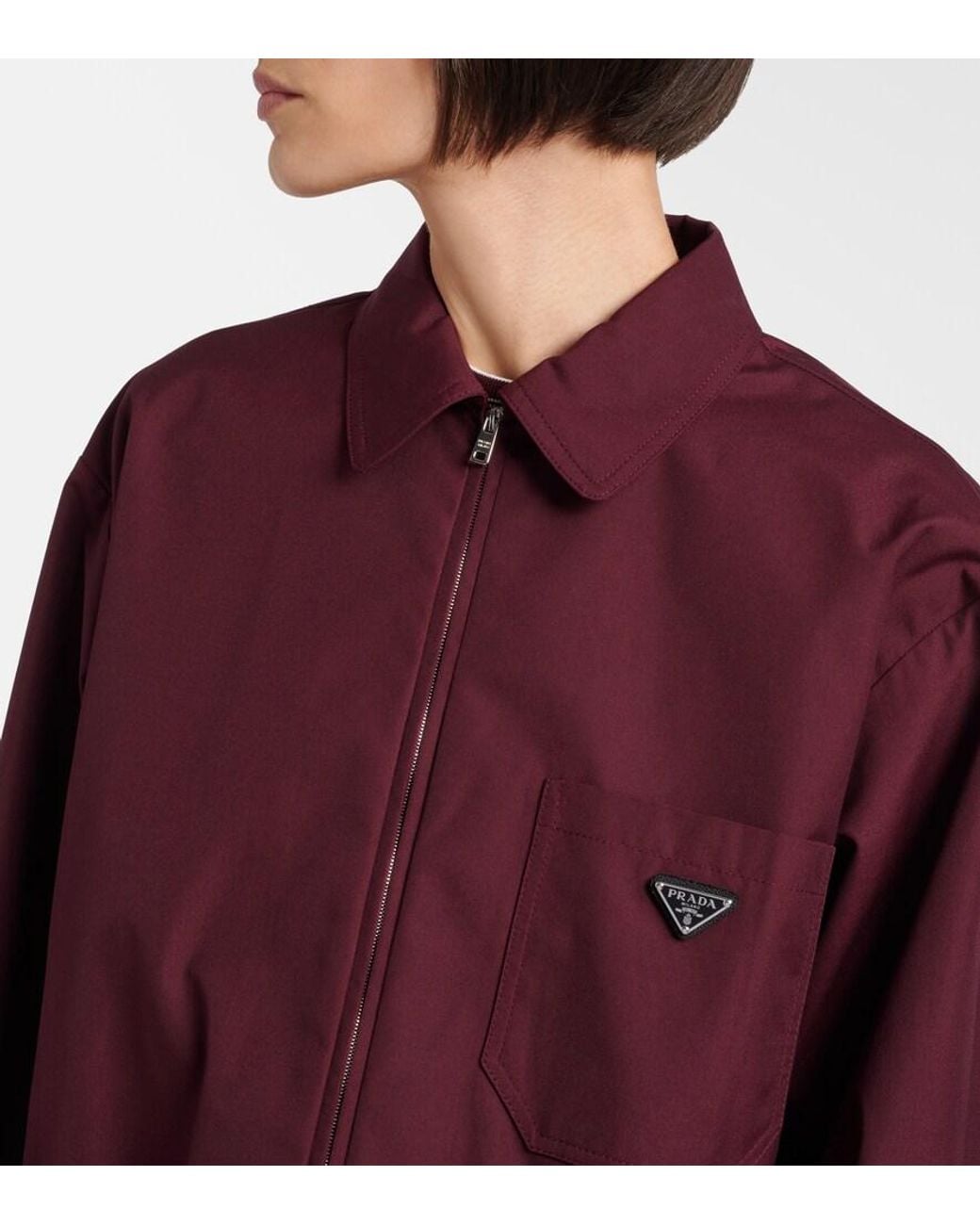 Prada Purple Logo Blouson Jacket