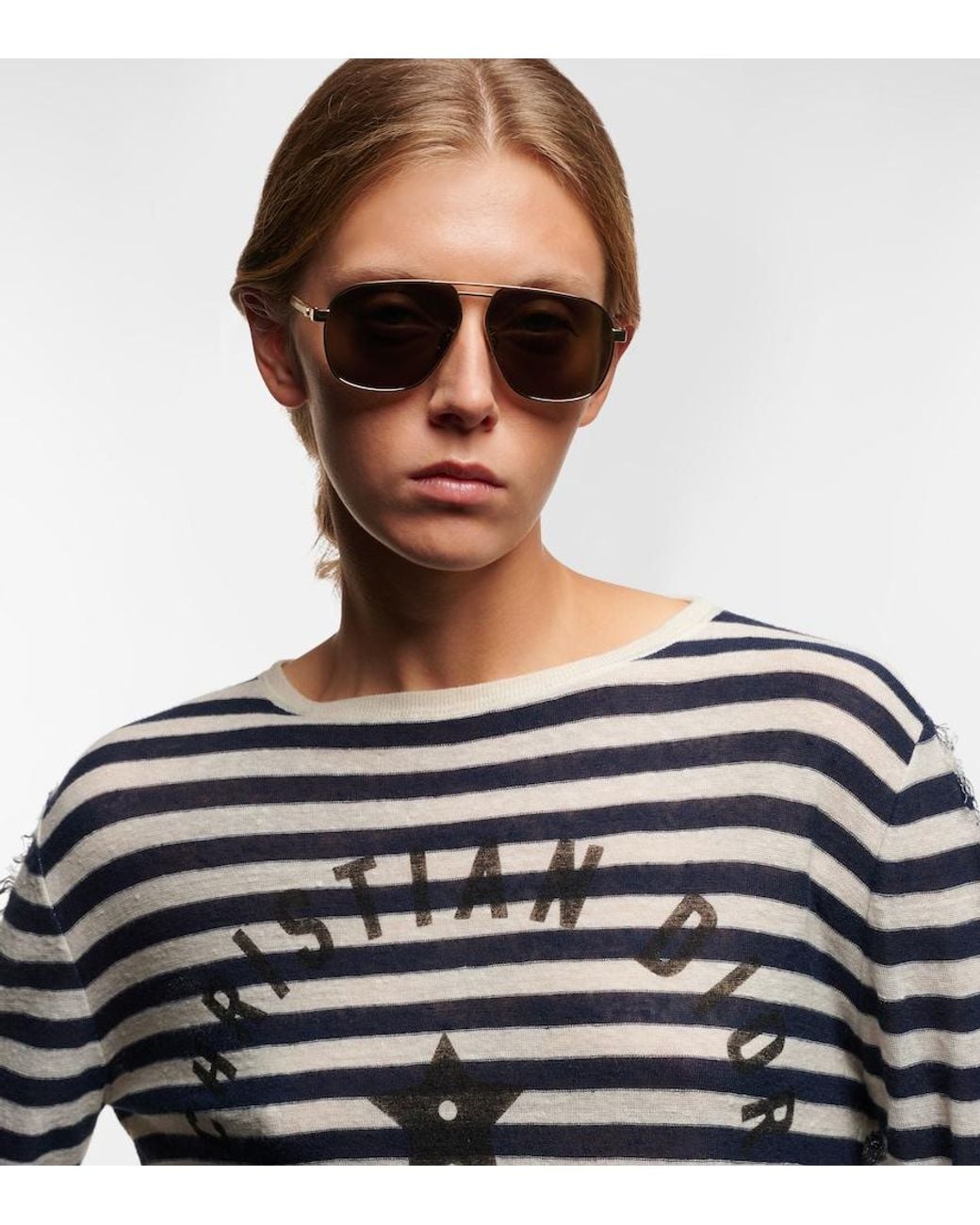 Dior Gray Diorcannage A3U Aviator Sunglasses