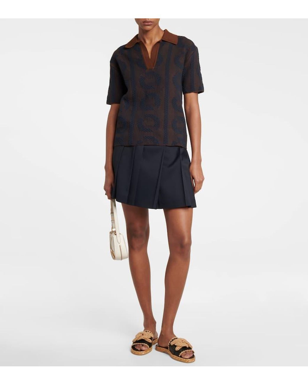 Tod's Natural Kate Leather And Jute Slides