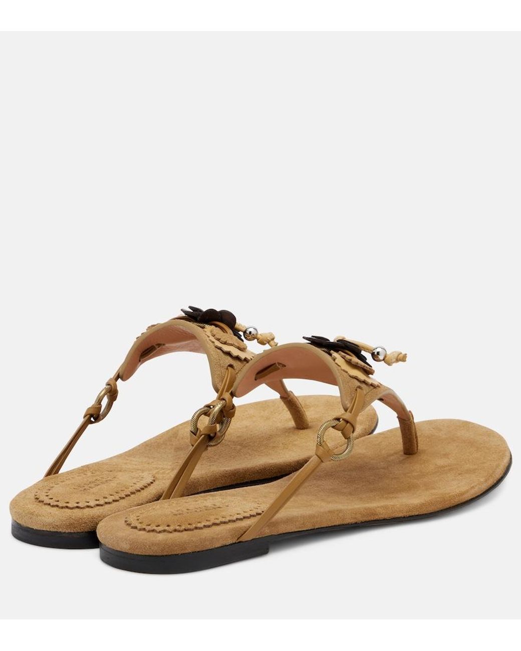 Isabel Marant Brown Elato Suede Thong Sandals