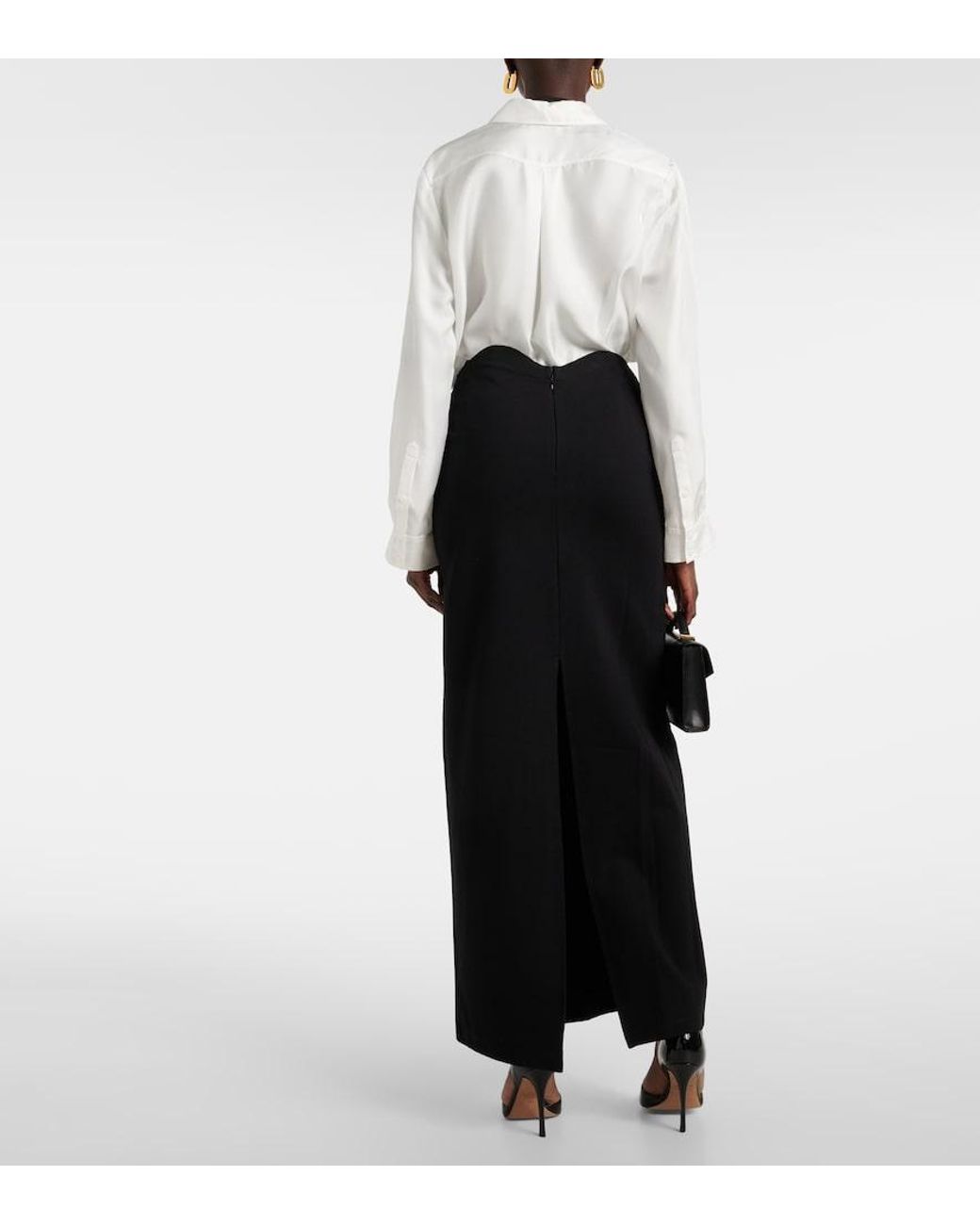 Staud Black Petunia Maxi Skirt