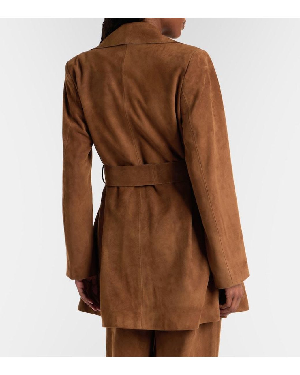 Nour Hammour Brown Kerry Suede Coat