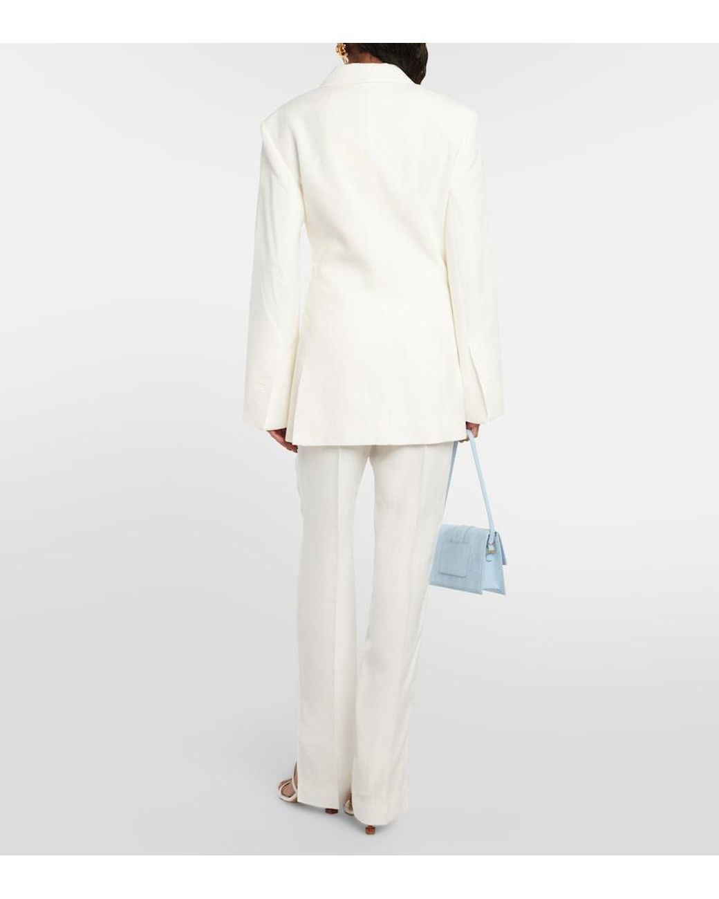 Jacquemus White La Veste Tibau Blazer Jacket