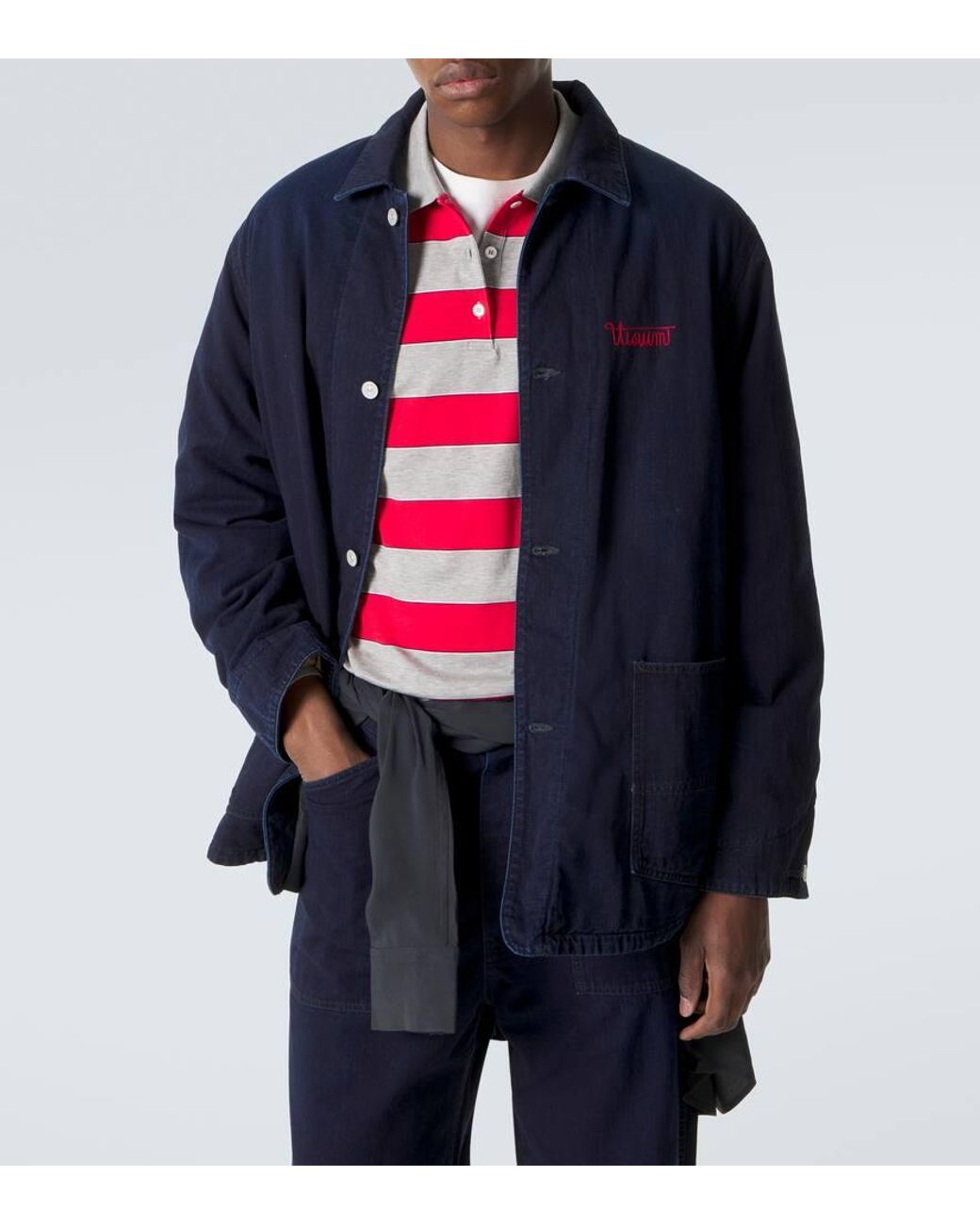 Visvim Blue Osiris Down Denim Jacket for men