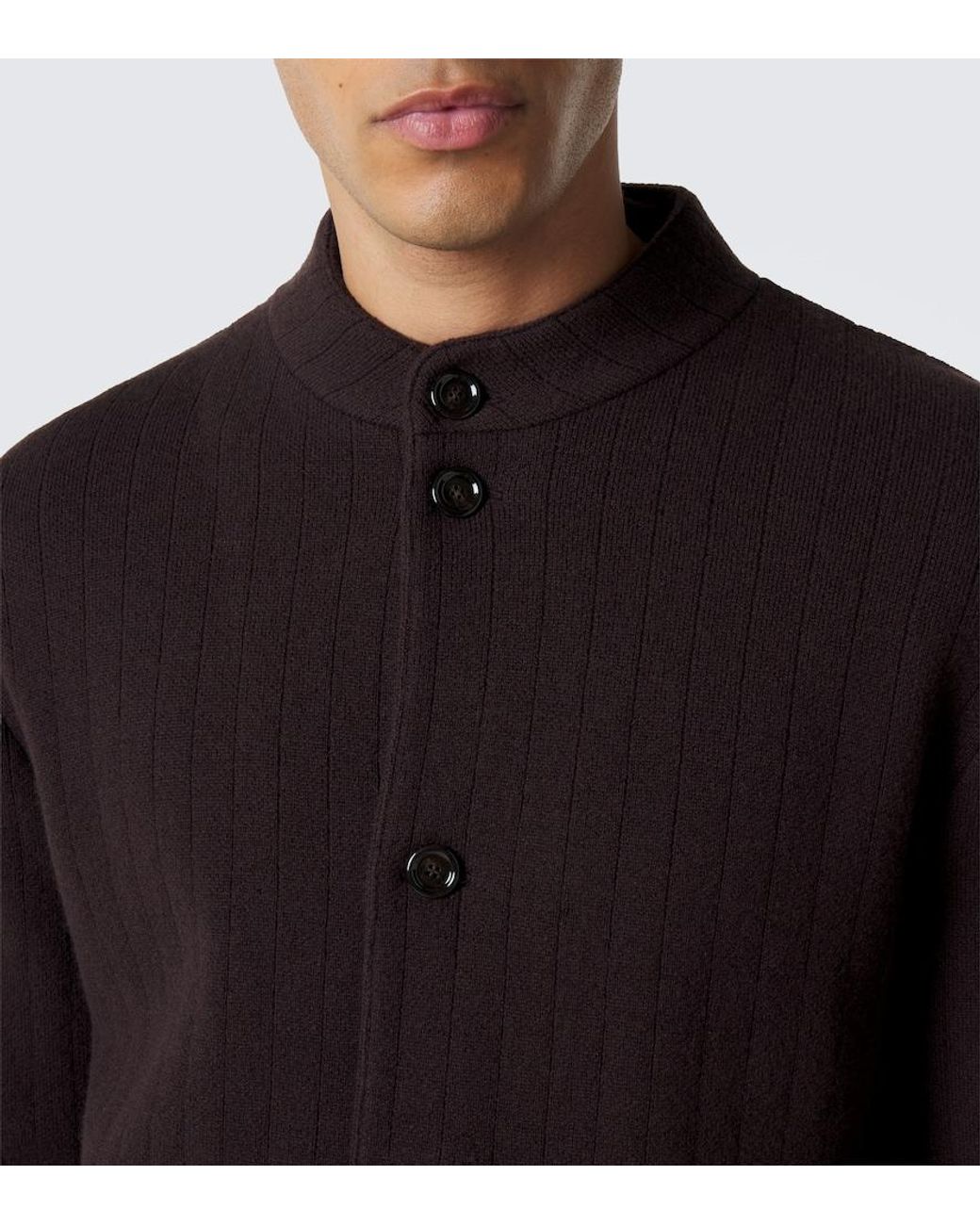 Lardini Black Knitted Wool And Cashmere Blazer for men