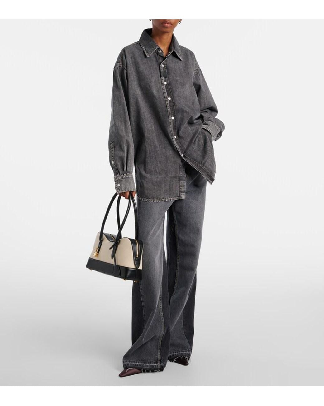 Stella McCartney Natural Ryder Medium Canvas Shoulder Bag