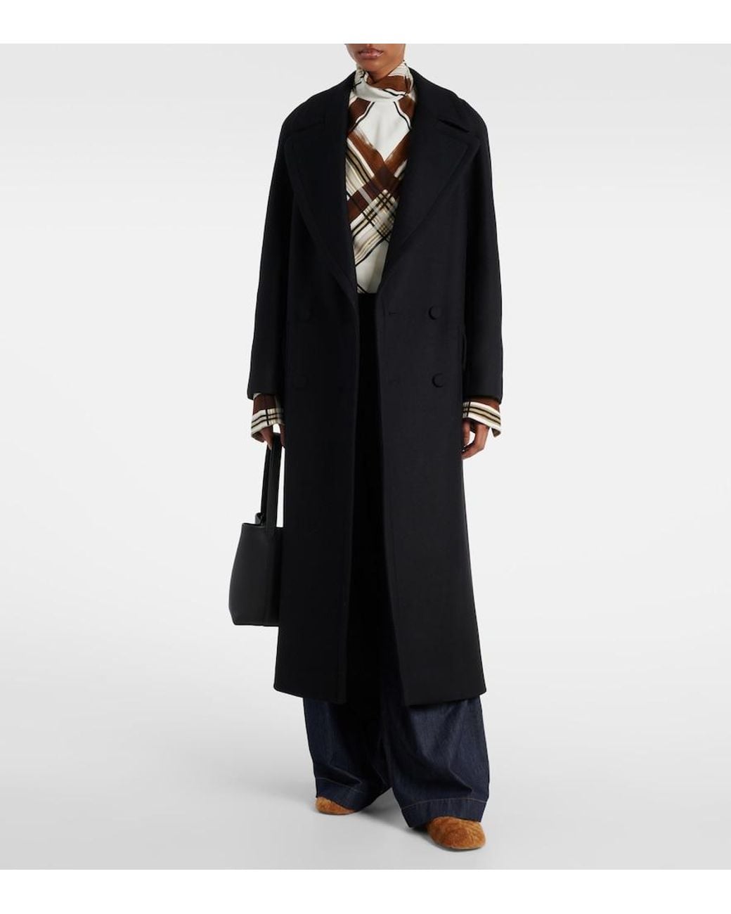 Dries Van Noten Brown Shearling Ballet Flats