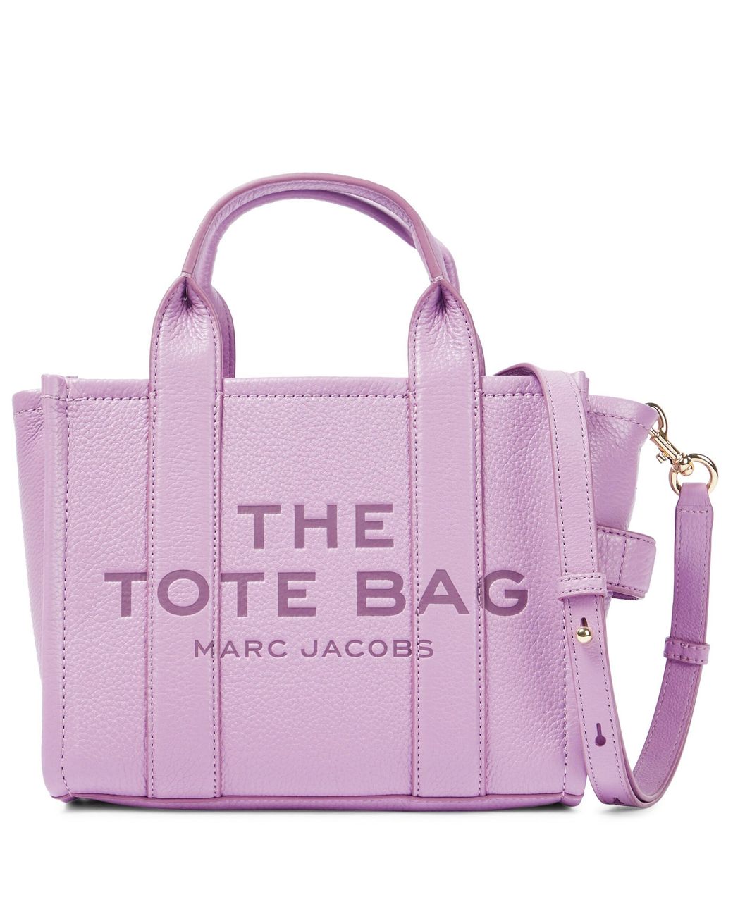 Marc Jacobs The Traveler Mini Leather Tote Bag in Purple | Lyst