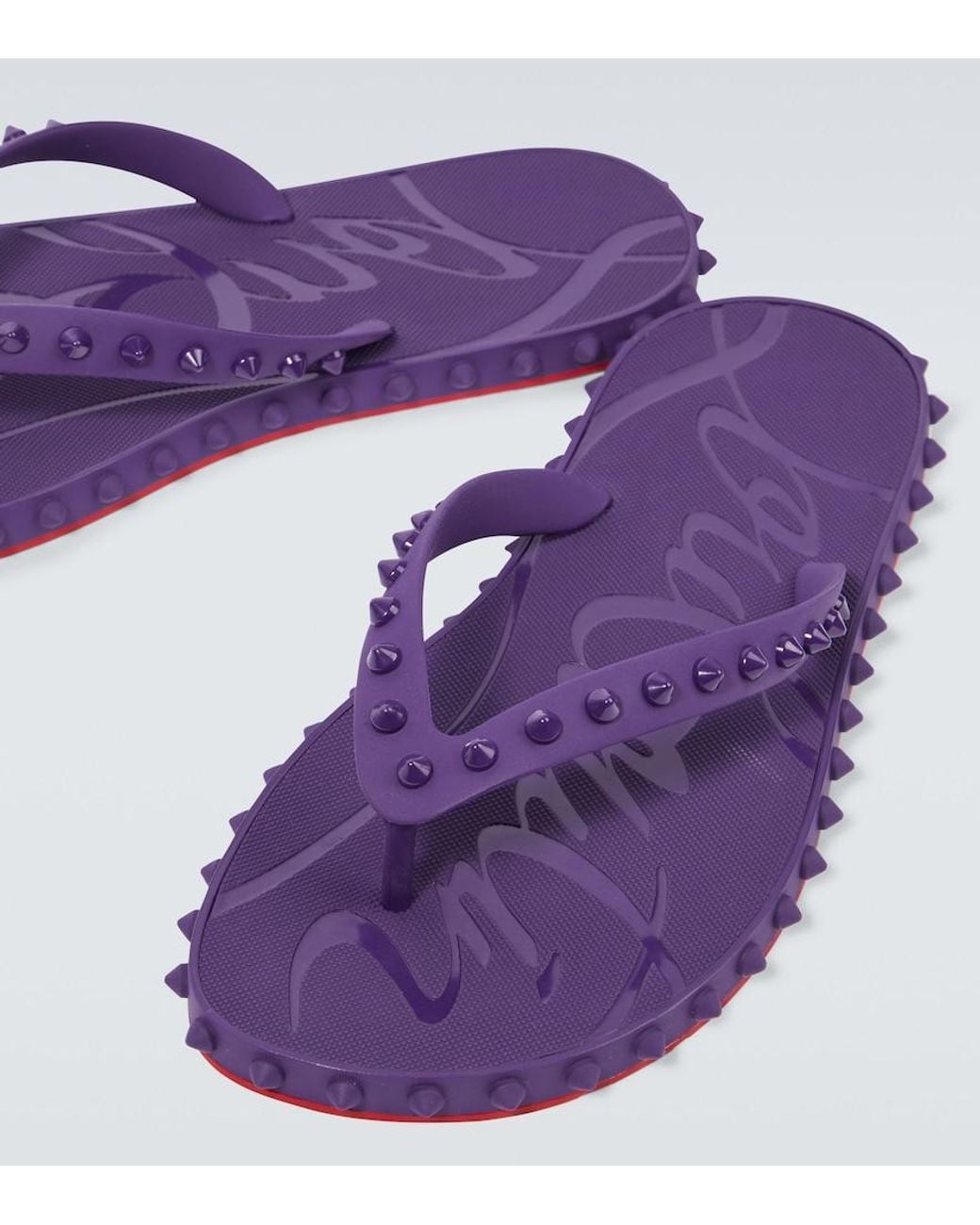 Christian Louboutin Purple Super Loubi Pvc Slides for men