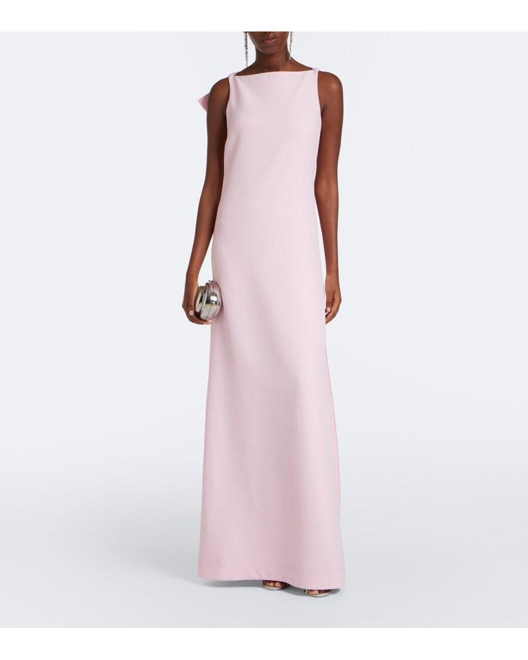 Safiyaa Pink Mallory Crepe Gown