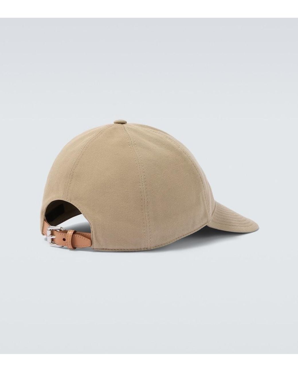 Prada Natural Logo Canvas Baseball Cap for men