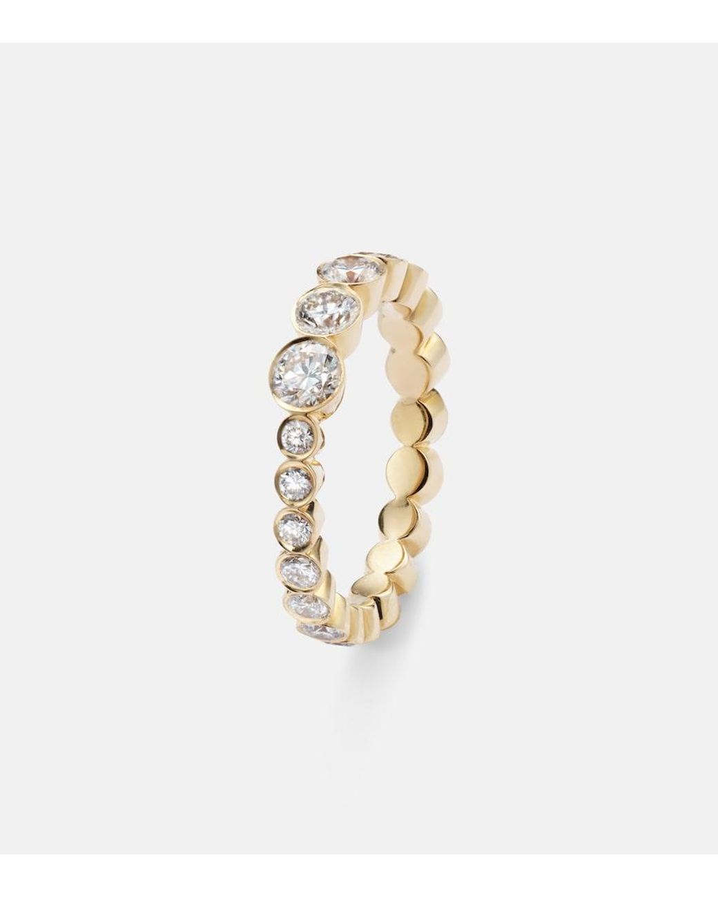 Sophie Bille Brahe Natural Ensemble Croissant 18Kt Ring With Diamonds