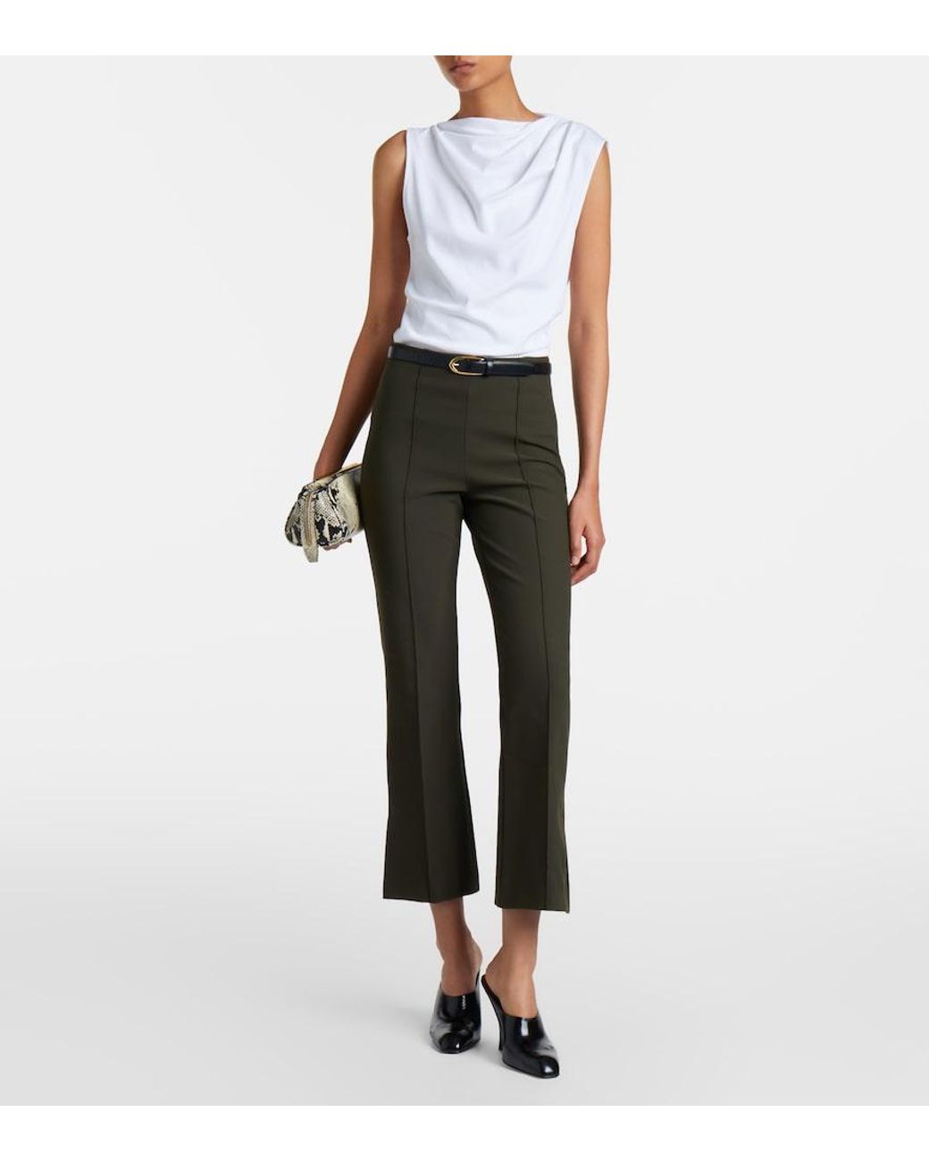 Vince Black Cropped Flared Pants