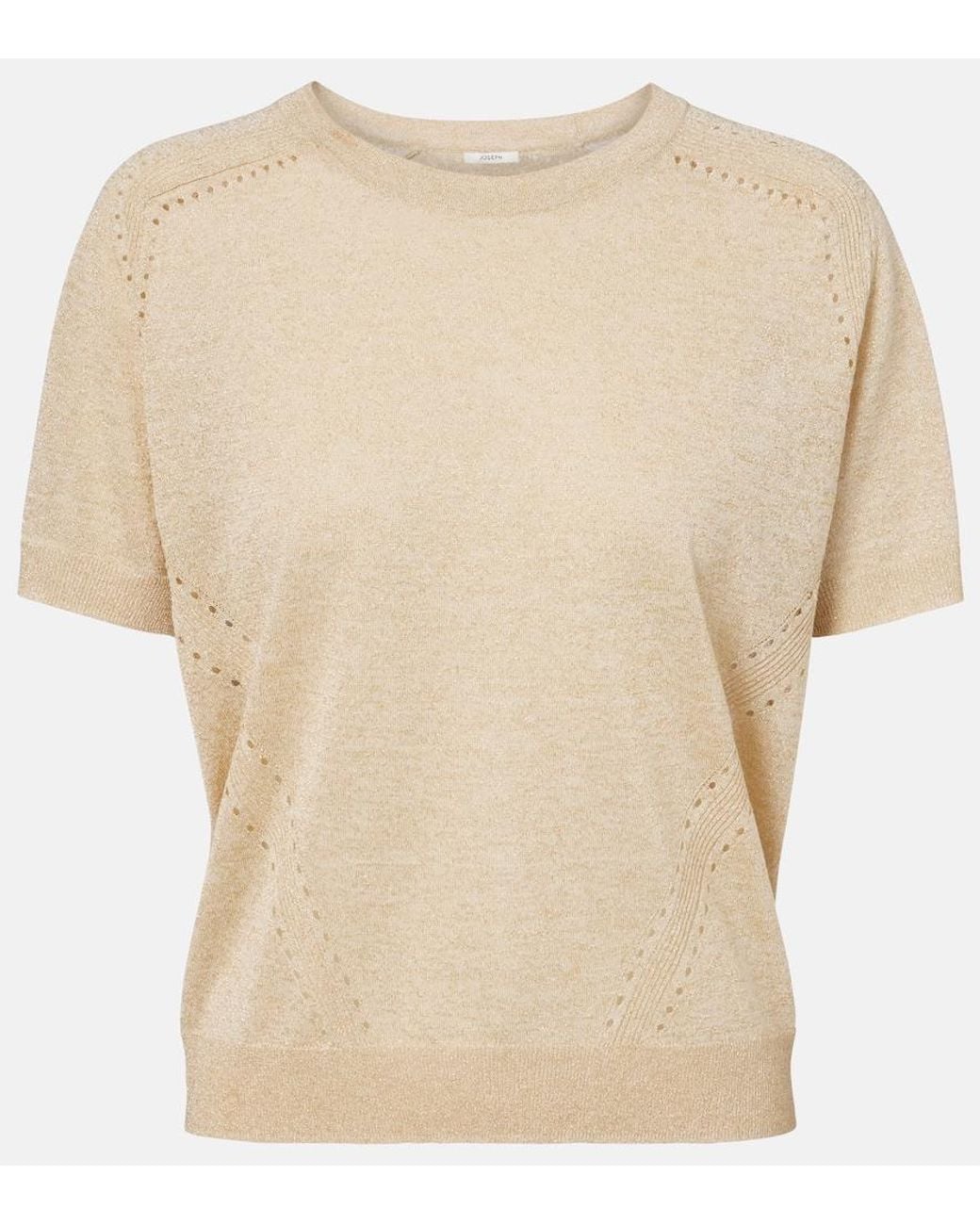 Joseph Natural Lille Knitted Lame Top
