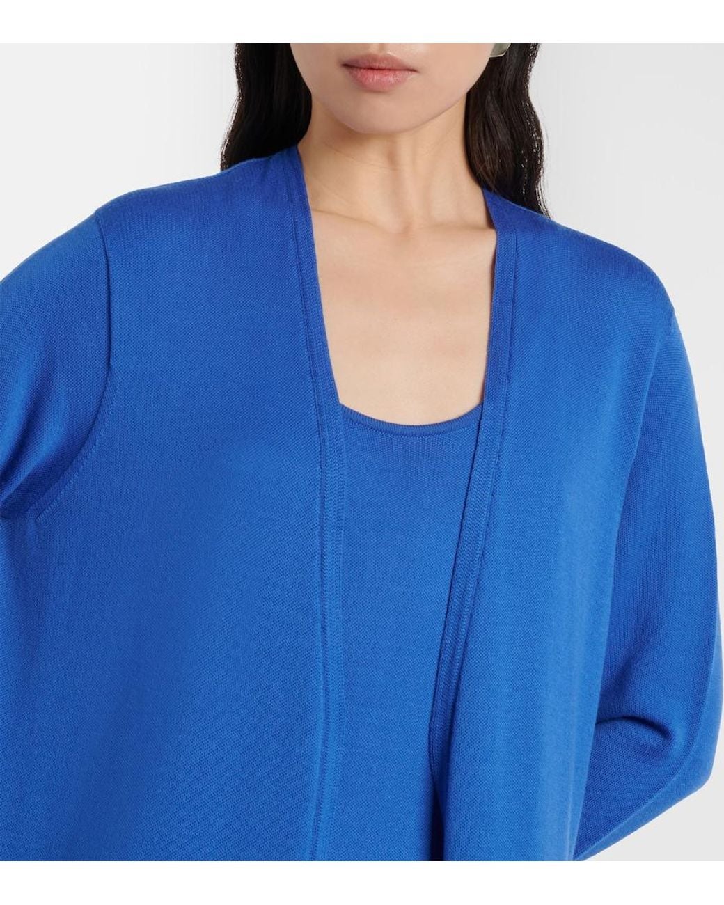 Tom Ford Blue Wool Pique Cardigan