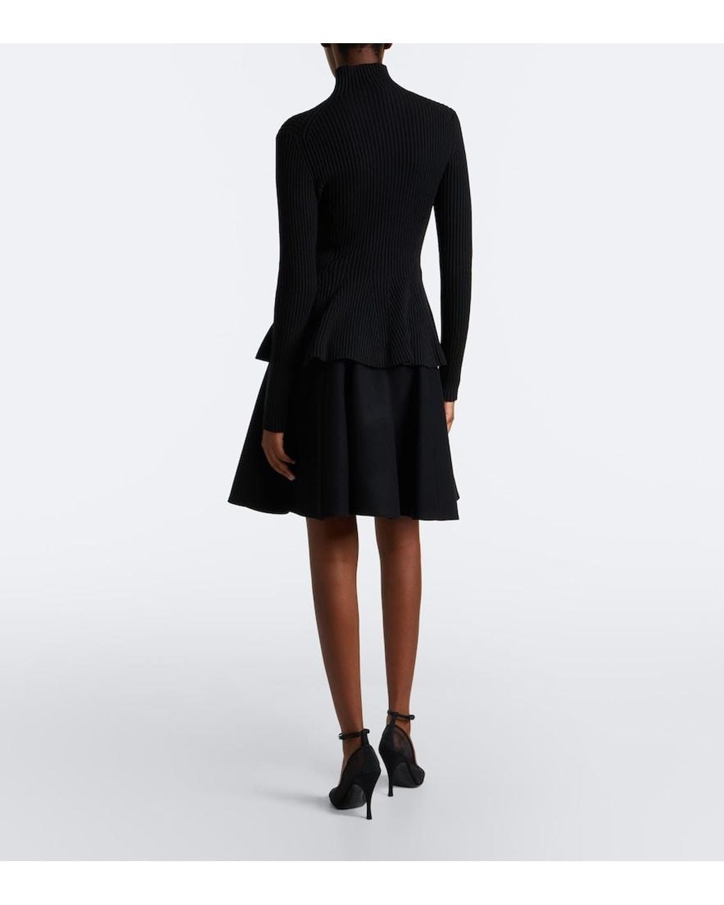 Alaïa Black Wool Miniskirt