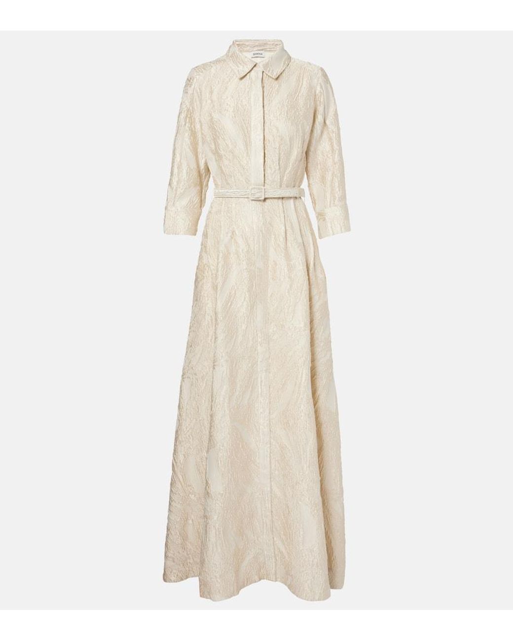 Jonathan Simkhai ワンピース Courtney jacquard gown1000031 jonathan-simkhai-beige-