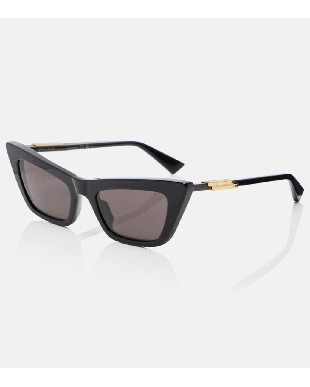 Bottega Veneta Brown Snap Cat-Eye Sunglasses