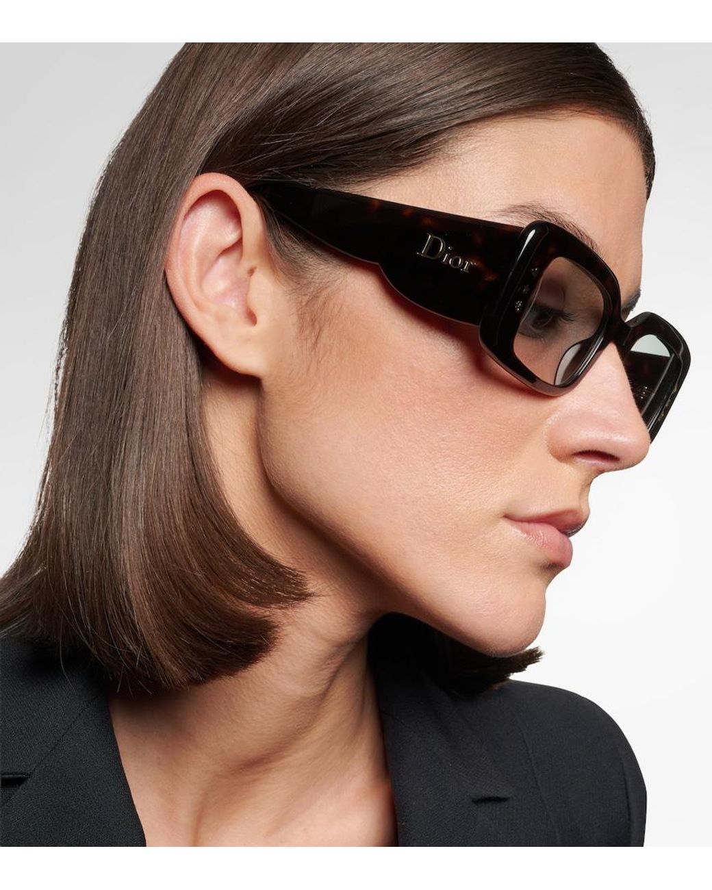 Dior Brown Diorluckycharms S1I Rectangular Sunglasses