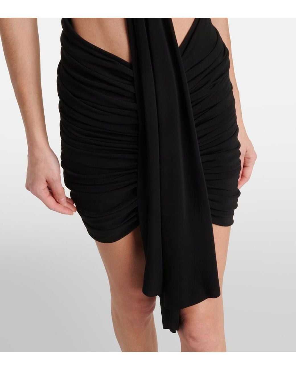 Christopher Esber Black Bezel Quartz Gathered Minidress