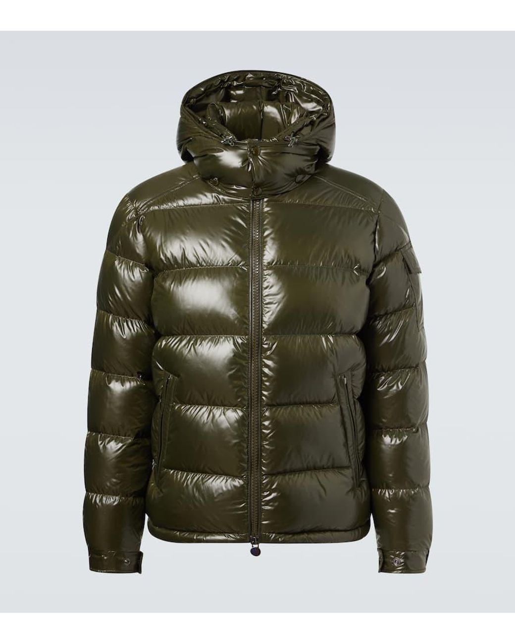 Moncler Green Maya Hooded Short Down Jacket for men