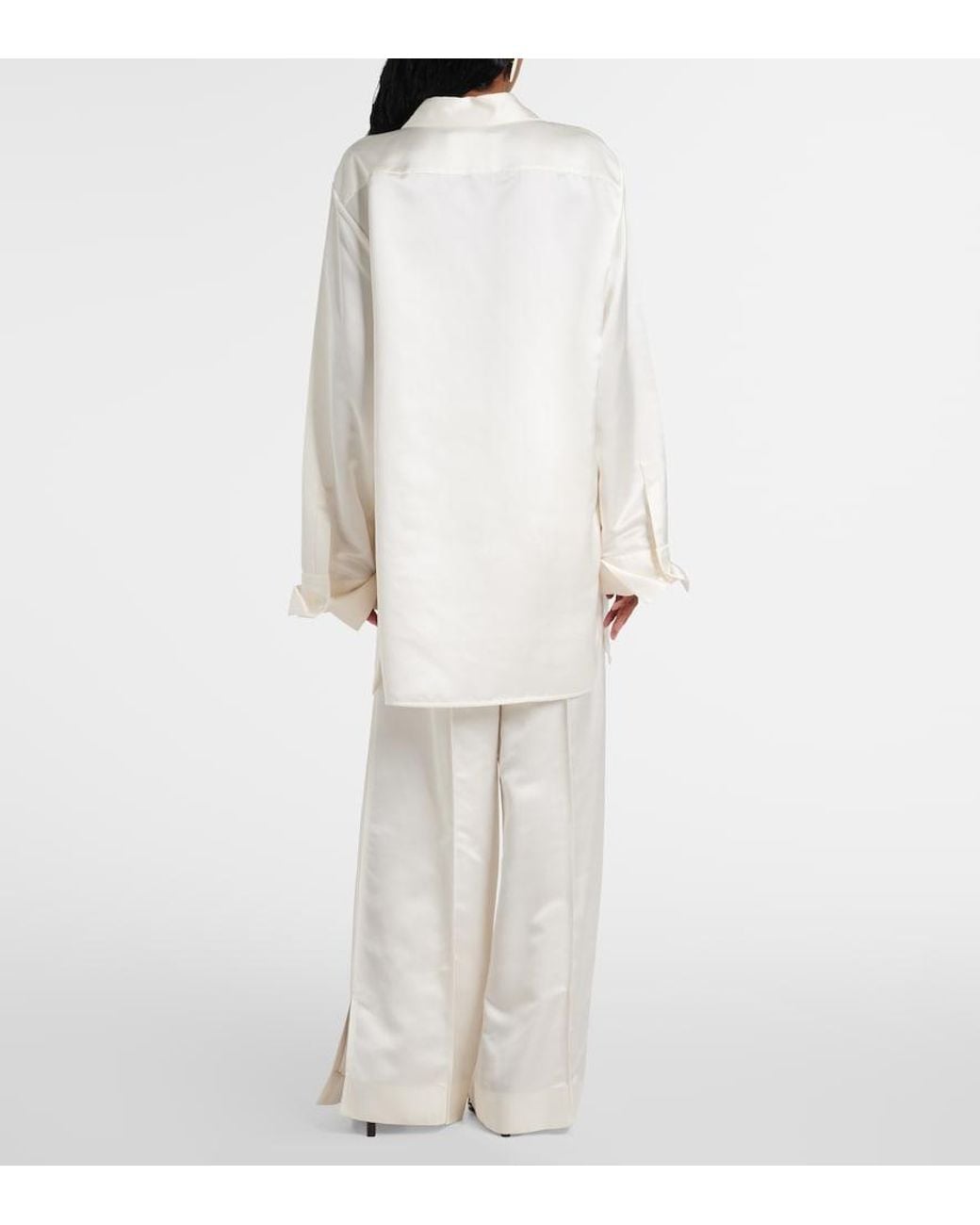 Jil Sander White Satin Shirt