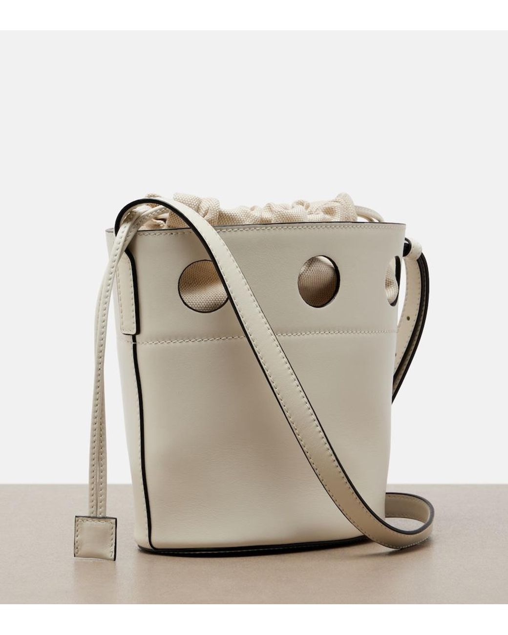 Miu Miu White Leather Bucket Bag