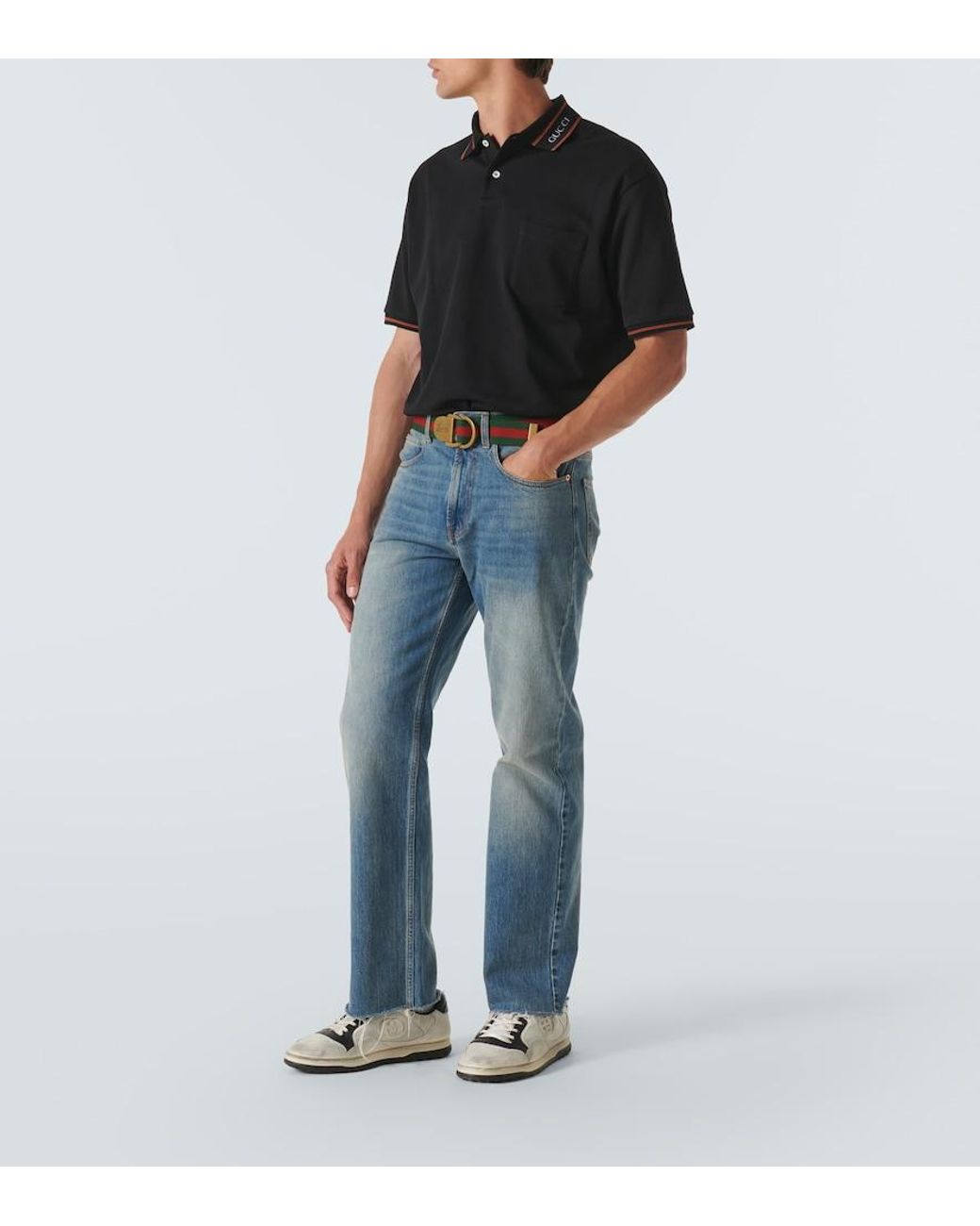 Gucci Black Polo With Logo for men