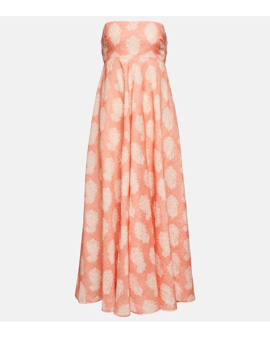 Zimmermann Orange Printed Midi Dress