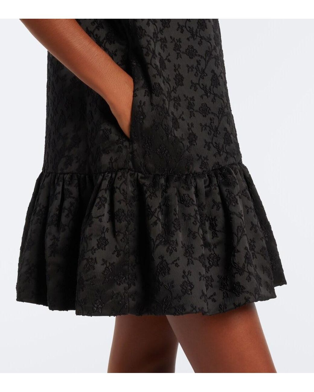 Jonathan Simkhai Black Alison Embellished Jacquard Minidress