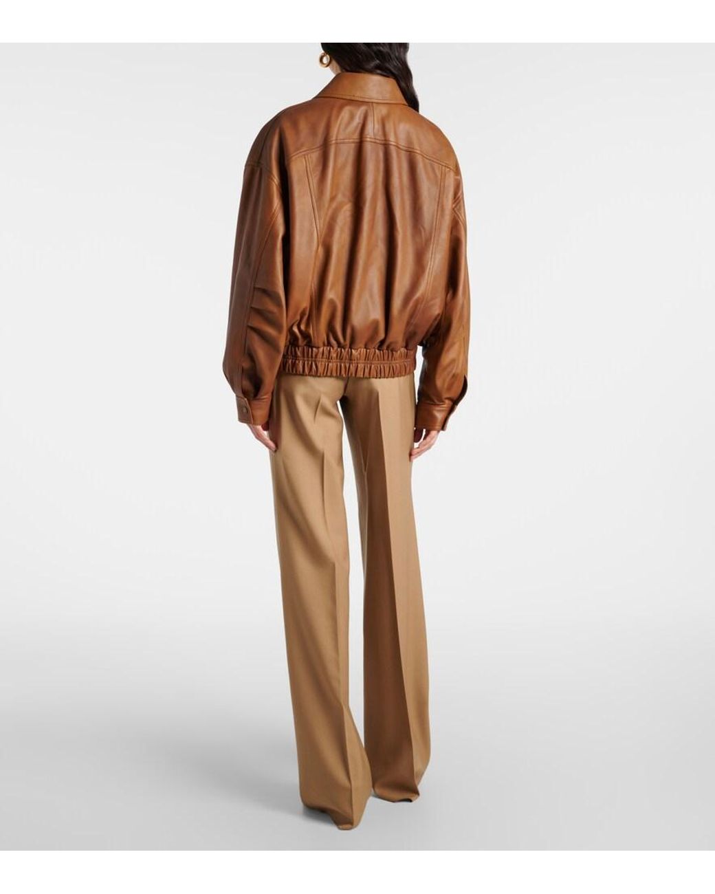 Saint Laurent Brown Leather Jacket