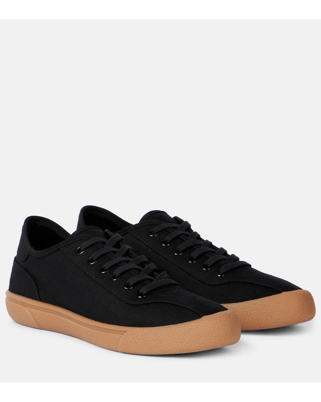 The Row Black Canvas Sneakers