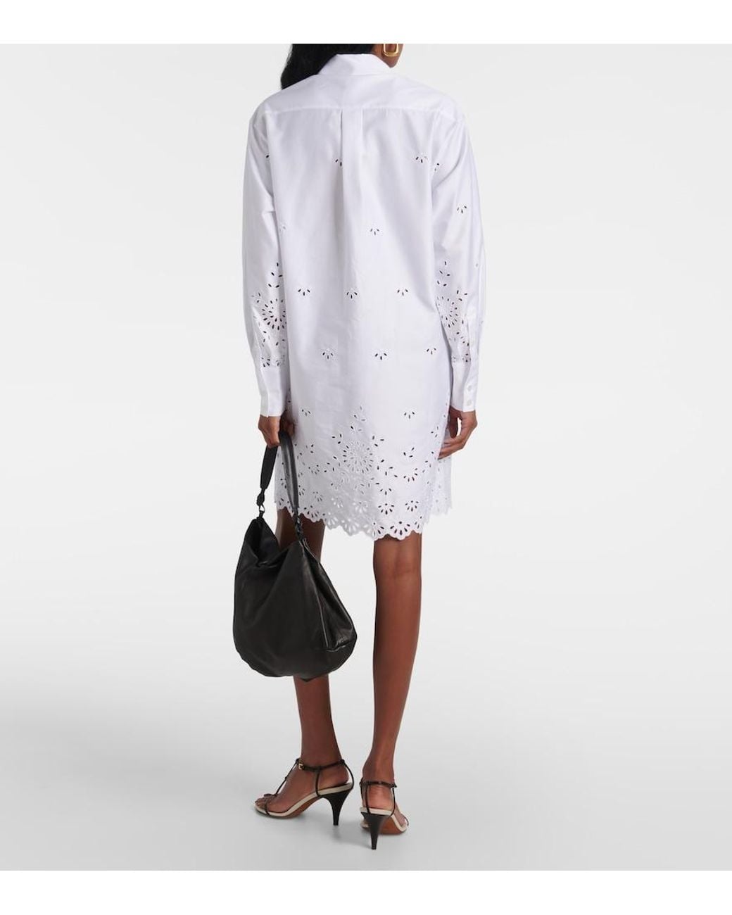 Altuzarra White Morton Cotton-Blend Minidress