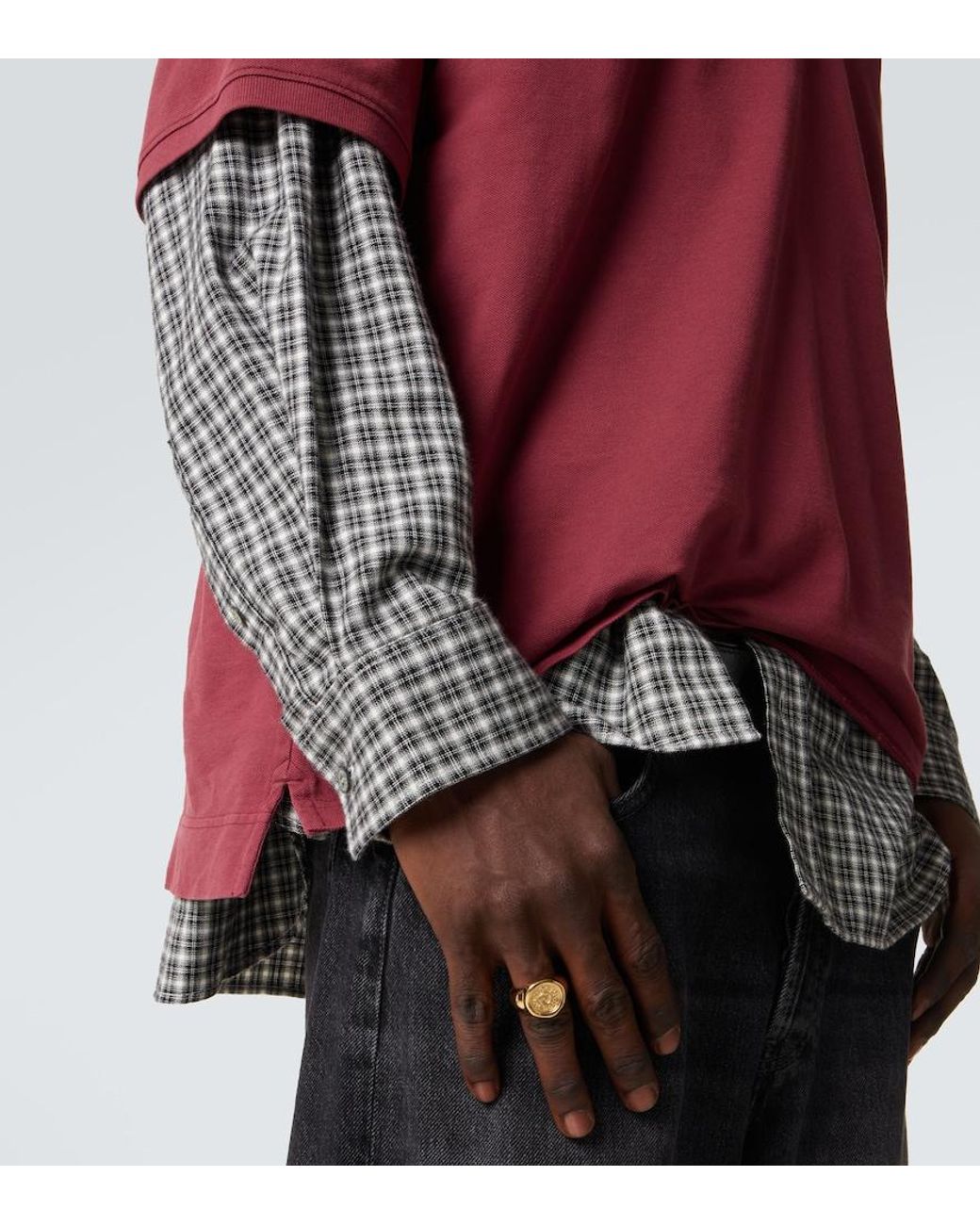 Acne Studios Logo Ring in White for Men | Lyst