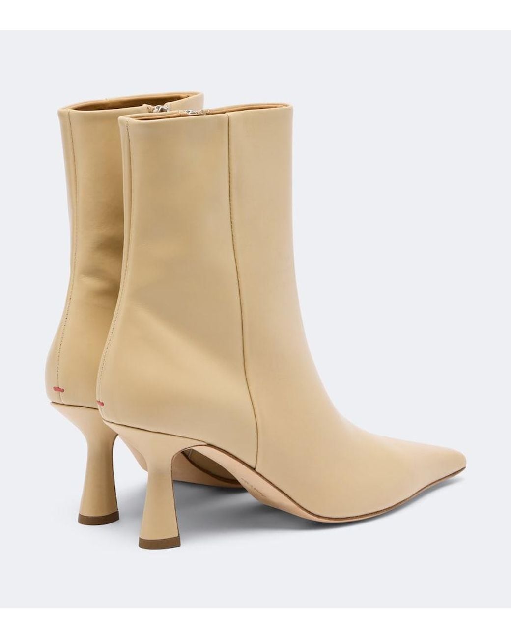 Aeyde Natural Vivi Leather Ankle Boots