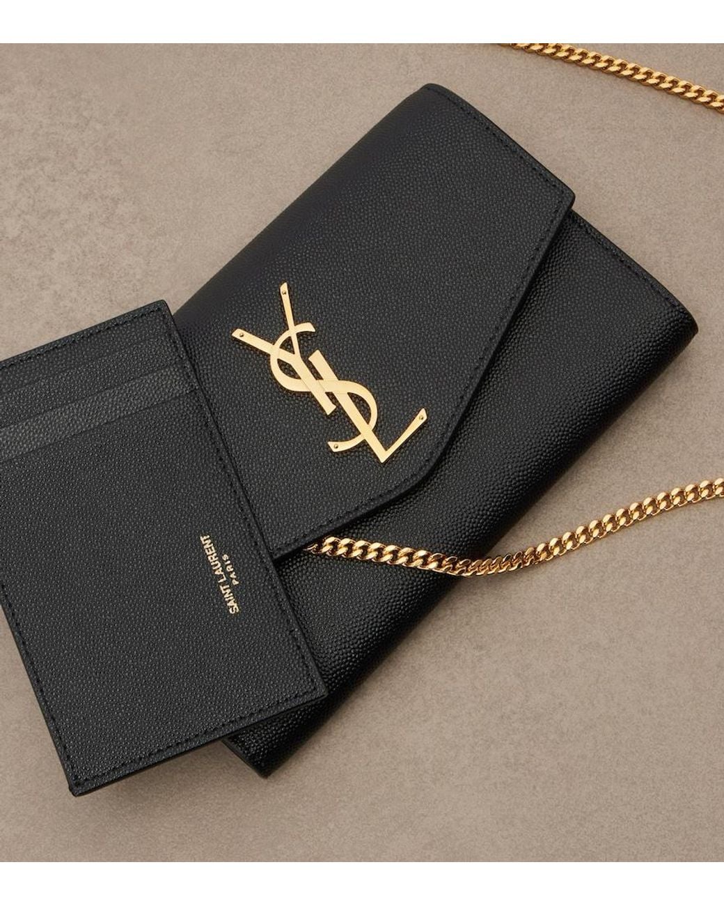 Saint Laurent Black Uptown Leather Cross-body Bag
